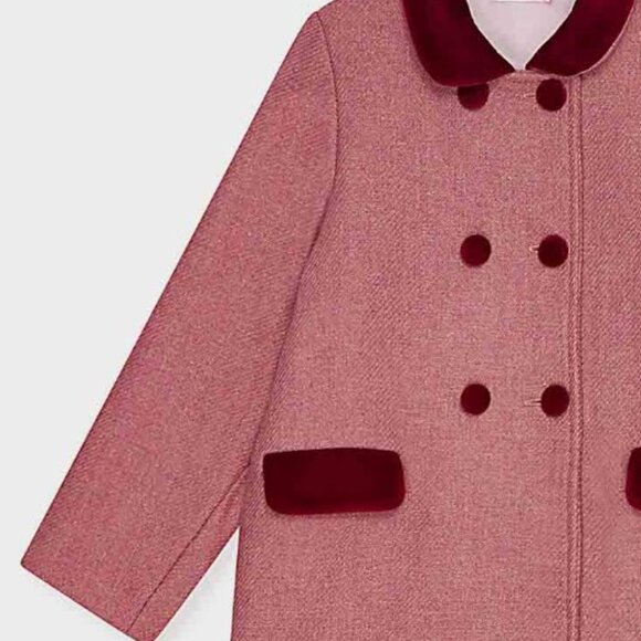 Brand New La Coqueta Dusty Pink Arrieta Girl Coat (NWT) Size 8 - Picture 4 of 4